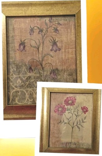 Pair unique framed textile - pair,